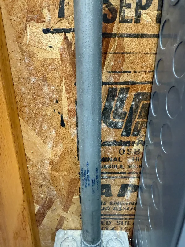 Attic ductwork and framing exposed during remediation