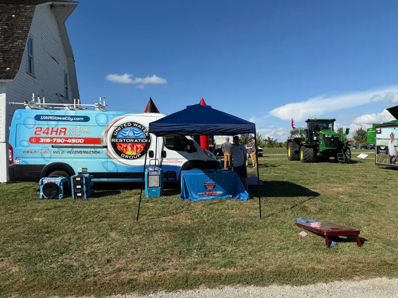 Event tent and display at the county fairgrounds