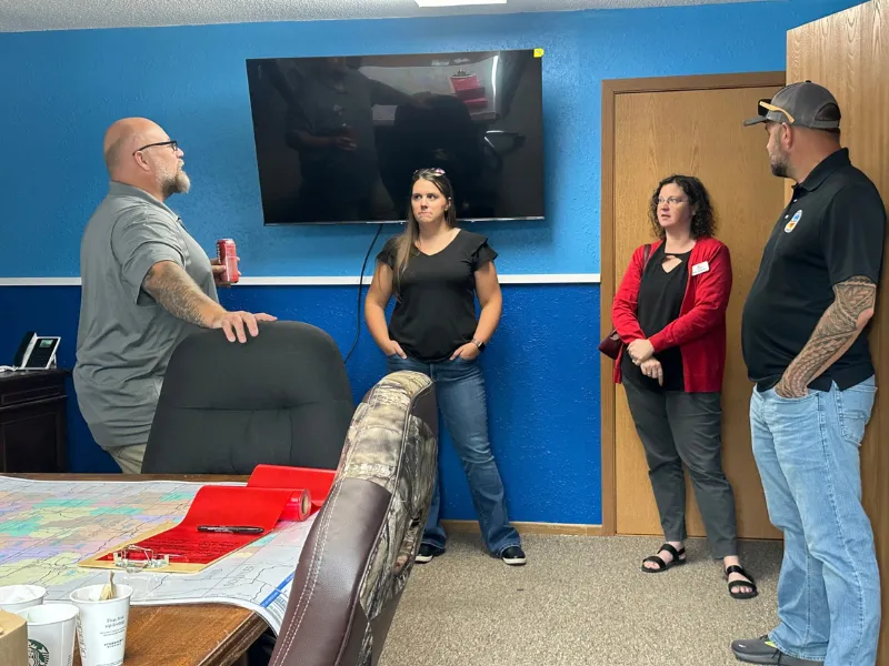 Team meeting in the Iowa City office